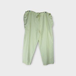 Rafaella Silk Drawstring Ankle Pants Size 3X Ivory